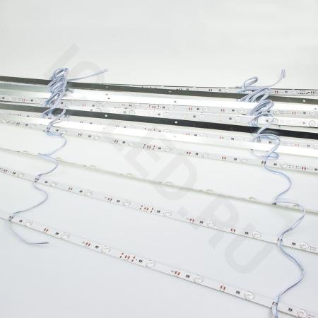 светодиодная линейка линзованная 2835, 12 led, 24v, 12w, day white, 170°, ip20, g110