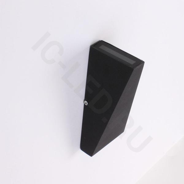 Светодиодный светильник JH-BD06 DHL19 (220V, 2х3W, черный корпус, warm white)
