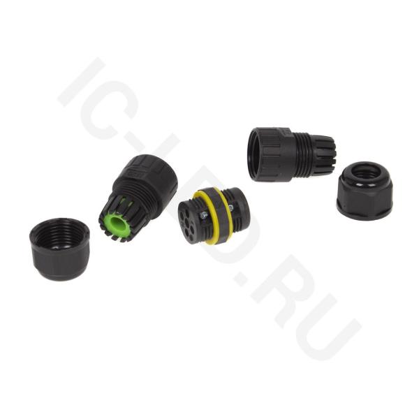 Коннектор IP68 4pin M20-4P C102 (450V, 24A, 5-9mm)