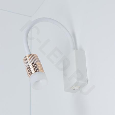 Светильник светодиодный прикроватный DH15 (220V, 5W, warm white, белый корпус)