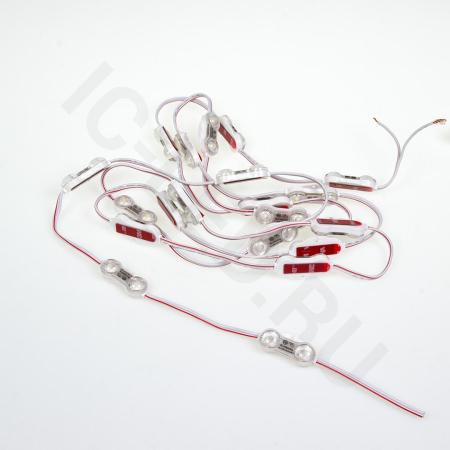 Светодиодный модуль 2led 2835 MOD51 (0.8W, 24VDC, white, 170°, led SAMSUNG)