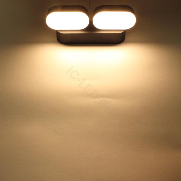 Светодиодный светильник настенный 1682 UC201 (220V, 2х6W, warm white)