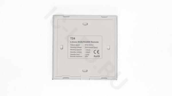 Сенсорная панель T24 Black IC79 (RGBW/RGB, 4 zone, RF 2.4GHz, 3VDC(AAAx2))