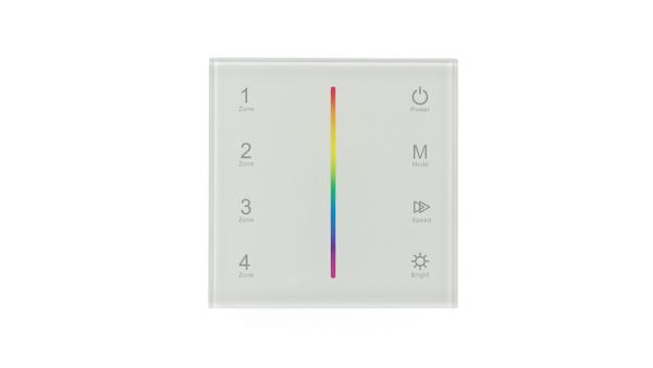 Сенсорная панель T13-1 White IC75 (220V, RGB, 4 zone, DMX512, RF 2.4GHz)