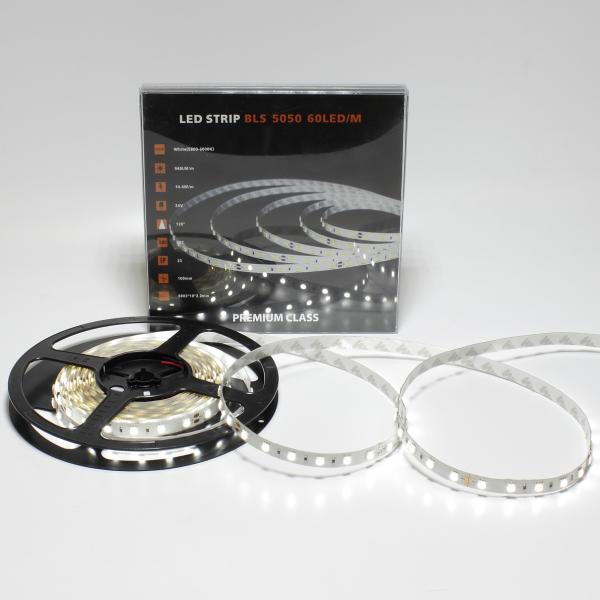 Светодиодная лента Class Premium, 5050, 60 led/m, White, 24V, IP33, А27