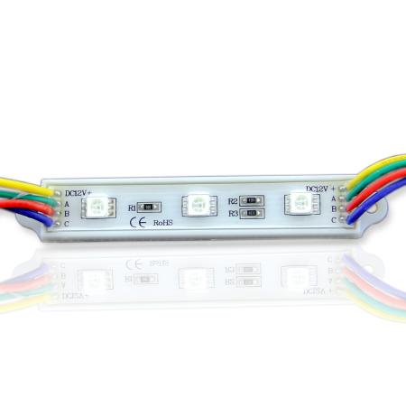 Светодиодный модуль линейный 5050-3 MOD7 (12V, 0.72W, RGB, IP65)