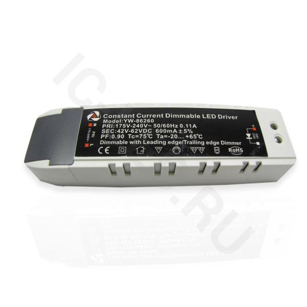 Светодиодный драйвер диммируемый GC-2889B, LD110 (39W, 40-65V, 600mA)