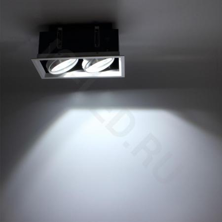 Светодиодный светильник карданный AR90-2 OD2 (220V, 2х20W, white)
