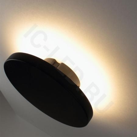 Светильник настенный светодиодный JH-BD-B10 DHL32 (220V, 12W, черный корпус, IP65, warm white)