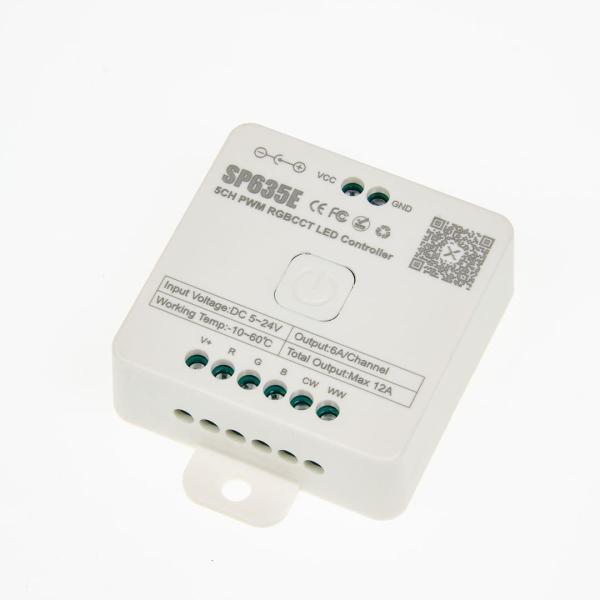 Контроллер JM-SP635E P715 (BT app BanlanX, 2.4GHz, RGBCCT, DC5-24V, 5ch*2.4A, 60-288W)
