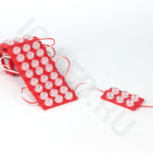 Светодиодный модуль 6 led 3030 MOD112 (12V, 3W, red, IP65) Светодиодный модуль 6 led 3030 MOD112 (12V, 3W, red, IP65)