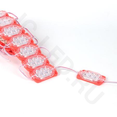 Светодиодный модуль 6 led 2835 MOD102 (12V, 1.2W, red, IP65)