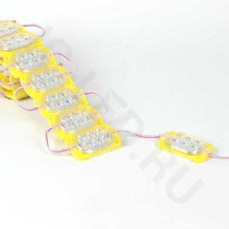 Светодиодный модуль 6 led 2835 MOD103 (12V, 1.2W, yellow, IP65)
