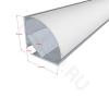 Алюминиевый профиль 880 (2000х30х30мм с рассеивателем)