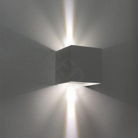 Светильник настенный светодиодный JH-BD-B08 DHL29 (220V, 2х3W, белый корпус, IP65, warm white)