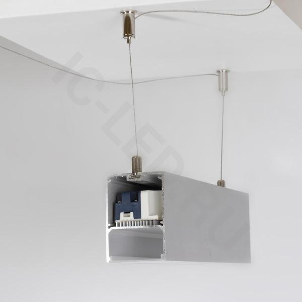 Алюминиевый профиль 203 (2000х50х70мм с рассеивателем)