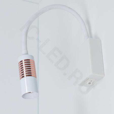 Светильник светодиодный прикроватный DH16 (220V, 5W, warm white, белый корпус)