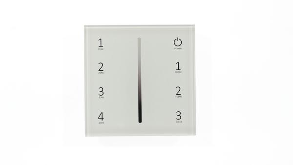 Сенсорная панель T11-1 White IC15 (220V, DIM, 4 zone, DMX512, RF 2.4GHz)