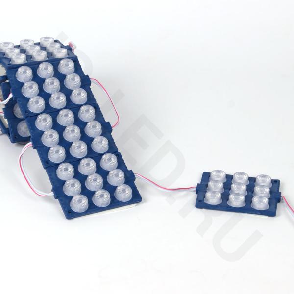 Светодиодный модуль 9 led 3030 MOD120 (12V, 5W, blue, IP65) Светодиодный модуль 9 led 3030 MOD120 (12V, 5W, blue, IP65)