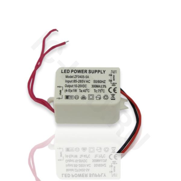 Светодиодный драйвер 4-5x1W LD11 (220V, 5W, 12-18V, 250-300mA)