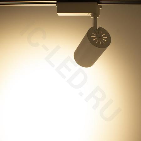 Светодиодный светильник трековый JH-GDD-B02 2L PX89 (20W, 220V, warm white, белый корпус)