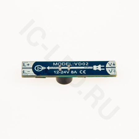 Диммер сенсорный VD02Y-B3 P744 (IR, DC12-24V, 8A, 96-192W, дистанция 80-100мм, бескорпусный)