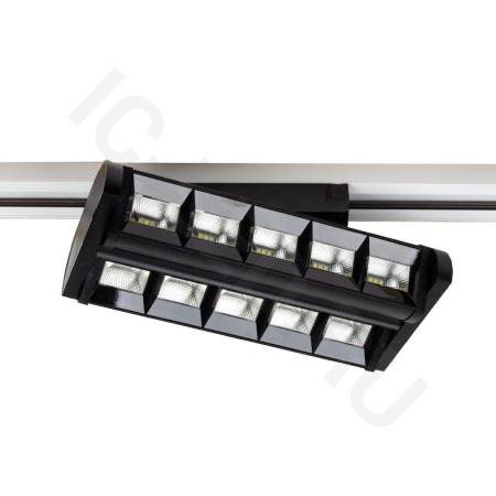 Светодиодный трековый светильник 2L JH-U7 PX1 (220VAC, 2x15W, white 6000K, 45-90°, черный)