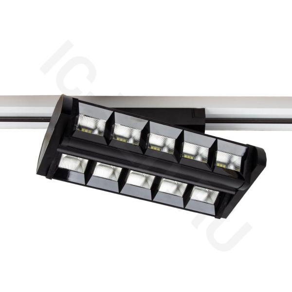 Светодиодный трековый светильник 2L JH-U7 PX1 (220VAC, 2x15W, white 6000K, 45-90°, черный)