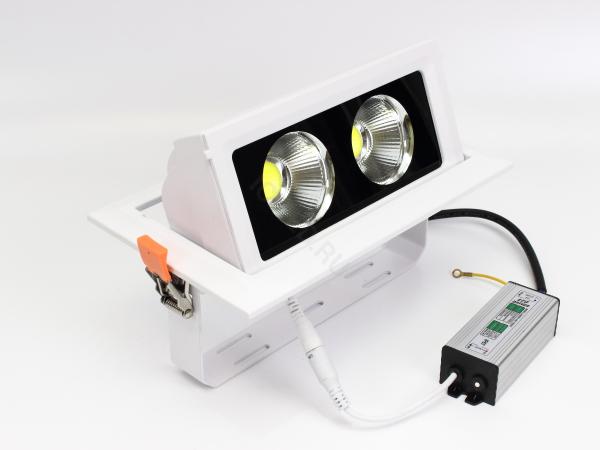 Светодиодный светильник встраиваемый JH-DDD-20W2 VG4 (40W, 220V, white) Светодиодный светильник встраиваемый JH-DDD-20W2 VG4 (40W, 220V, white)