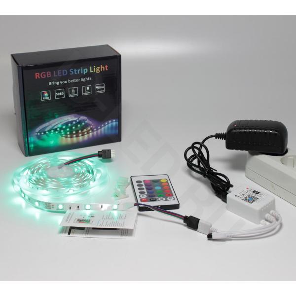 Набор светодиодной ленты 5XRGB30-A01 X11 (12V, RGB 30led/m 5m, IR, Wi-Fi, адаптер 220V, IP20) Набор светодиодной ленты 5XRGB30-A01 X11 (12V, RGB 30led/m 5m, IR, Wi-Fi, адаптер 220V, IP20)