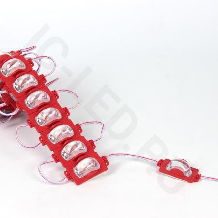 Светодиодный модуль 3 led 2835 MOD107 (12V, 1.5W, red, IP65)