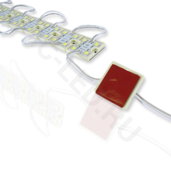 Светодиодный модуль квадратный 5050-4 (1,44W, 12V, White) Светодиодный модуль квадратный 5050-4 (1,44W, 12V, White)