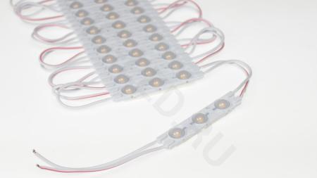 Светодиодный модуль 3 led 6011 MOD86 (1,5W, 12V, warm white, IP65)