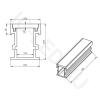 Алюминиевый профиль встраиваемый 782 (2000x21.6x25.8мм с ударопрочным рассеивателем)
