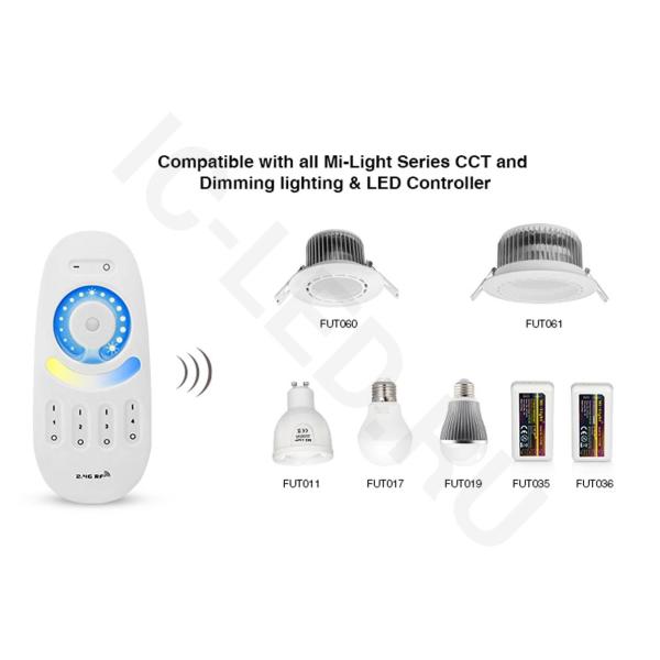 Сенсорный пульт Mi-Light FUT091 P155 (CCT+ Brightness, 1-4 zone, 2.4GHz) Сенсорный пульт Mi-Light FUT091 P155 (CCT+ Brightness, 1-4 zone, 2.4GHz)