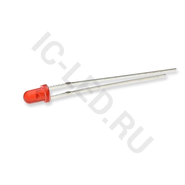 Светодиод ICL-3mm LE65 (red, 500-700 mcd, diffuse)