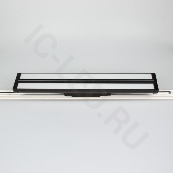 Светодиодный трековый светильник 2L JH-U6 PX303 (220VAC, 2x30W, white 6000K, 120°, черный)