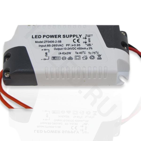 Светодиодный драйвер  4-6x2W LD13 (220V, 12W, 12-20V, 500mA)