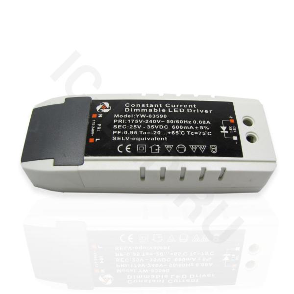 Светодиодный драйвер диммируемый YW-83590, LD107 (21W, 25-42V, 600mA)