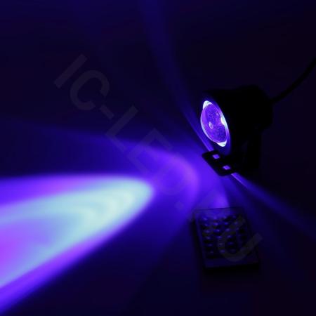 Светодиодный прожектор RB10RGB+IR REM CONTROL V17 (10W, 220V, RGB)