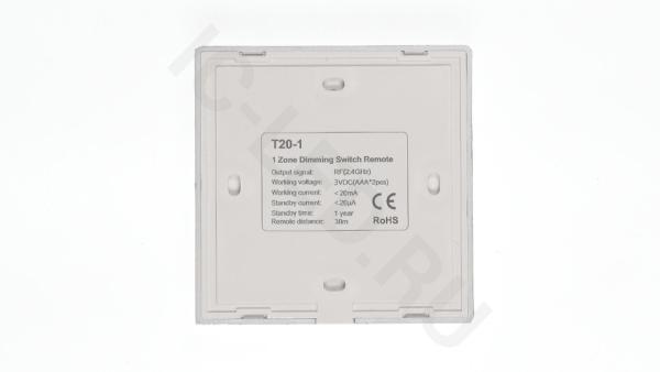Сенсорная панель T20-1 White IC24 (DIM, 1 zone, RF 2.4GHz, 3VDC(AAAx2))