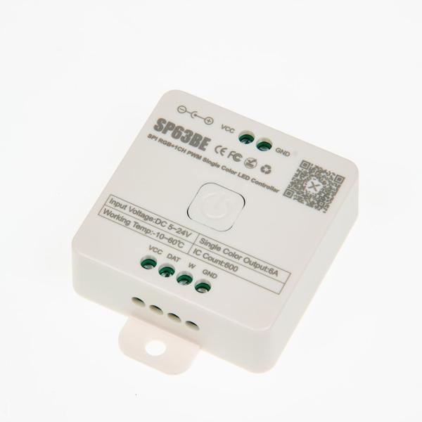 Контроллер JM-SP63BE P719 (BT app BanlanX, 2.4GHz, SPI RGB+ 1ch PWM single, DC5-24V, IC count 600)