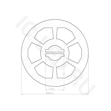 Силиконовая оболочка T40D S400 (D40mm, pcb 2x10mm)