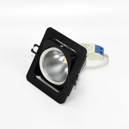 Светодиодный светильник встраиваемый 120.1 series black housing BW14 (10W,220V,day white)