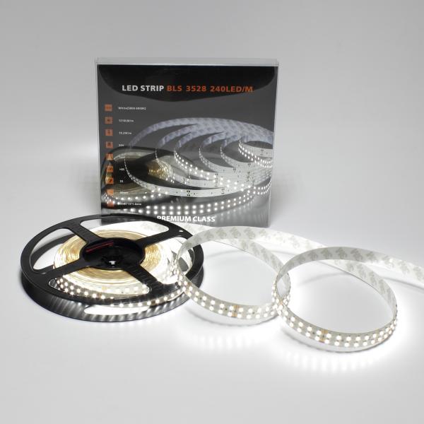 Светодиодная лента Class Premium, 3528, 240 led/m, White, 24V, IP33, А9