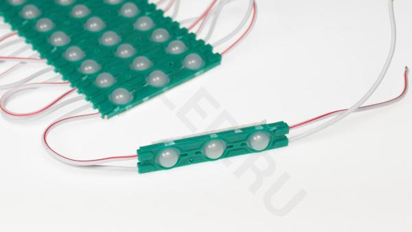 Светодиодный модуль 3 led 6011 MOD89 (1,5W, 12V, green, IP65) Светодиодный модуль 3 led 6011 MOD89 (1,5W, 12V, green, IP65)