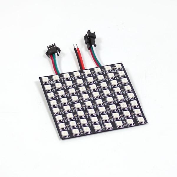 Светодиодный видеомодуль гибкий WM1 (5V, 8x8pix, RGB WS2811) 