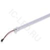 светодиодная линейка в корпусе 2835, 25 led, 220v, 8w, 500mm, d213, warm white