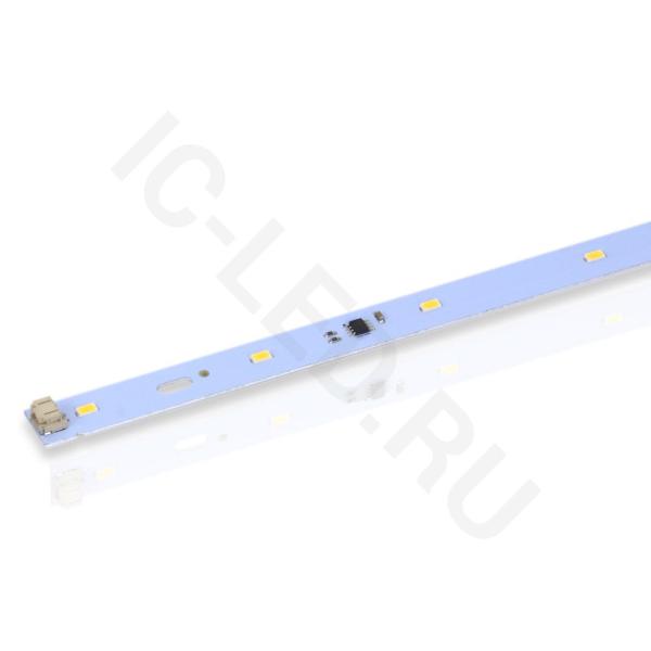 Светодиодная линейка 2835, 12 led, 220V, 5W, 595mm, D176, warm white