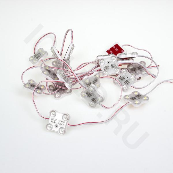 Светодиодный модуль 4led 2835 MOD57 (1.44W, 24VDC, cool white, 170°, led SAMSUNG)